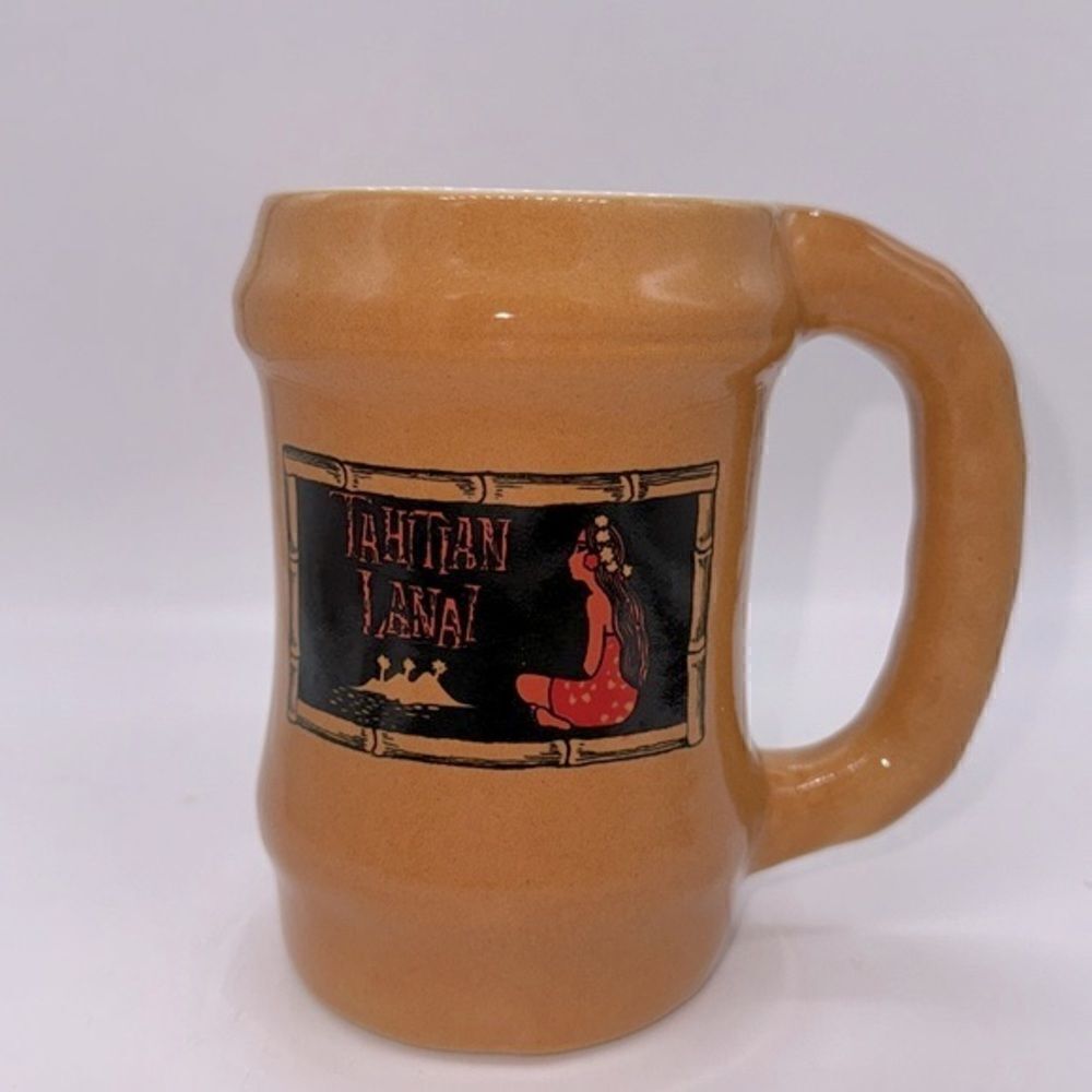 VTG DAGA Honolulu Tahitian Lanai Bamboo Style Ceramic Mug